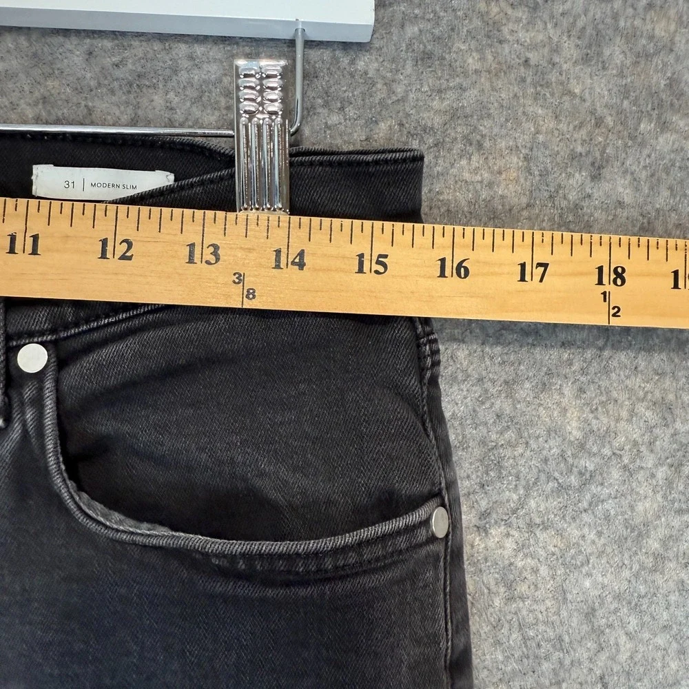 BLDWN Jeans Mens 31‎ Modern Slim 31x32 Dark Wash Black Denim Pants Smoke USA